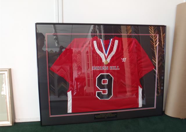 Custom framed commemorative display